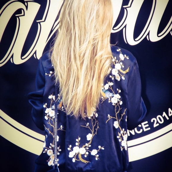 Zara Floral Embroidered Bomber Jacket - Picture 7 of 8